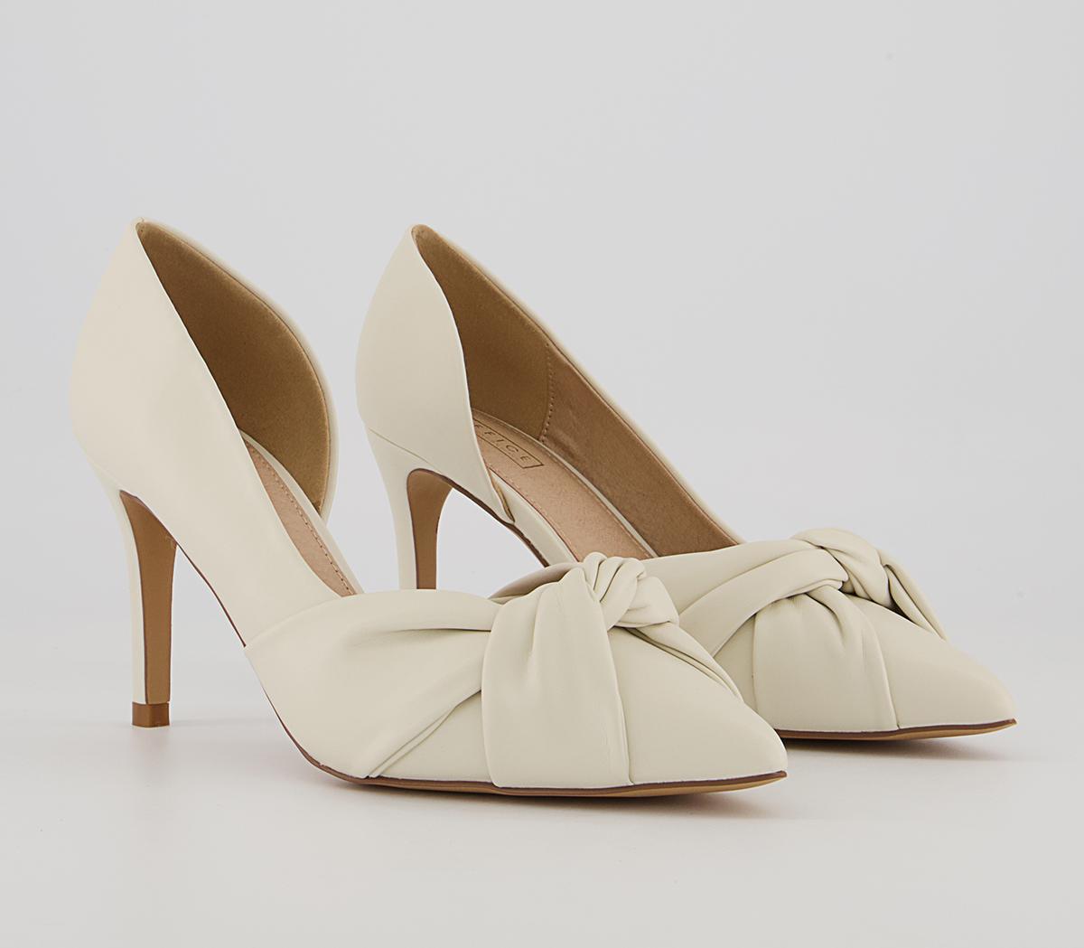Office Magnolia Twisted Upper Court Heels Office Magnolia Twisted Upper Court Heels Off White