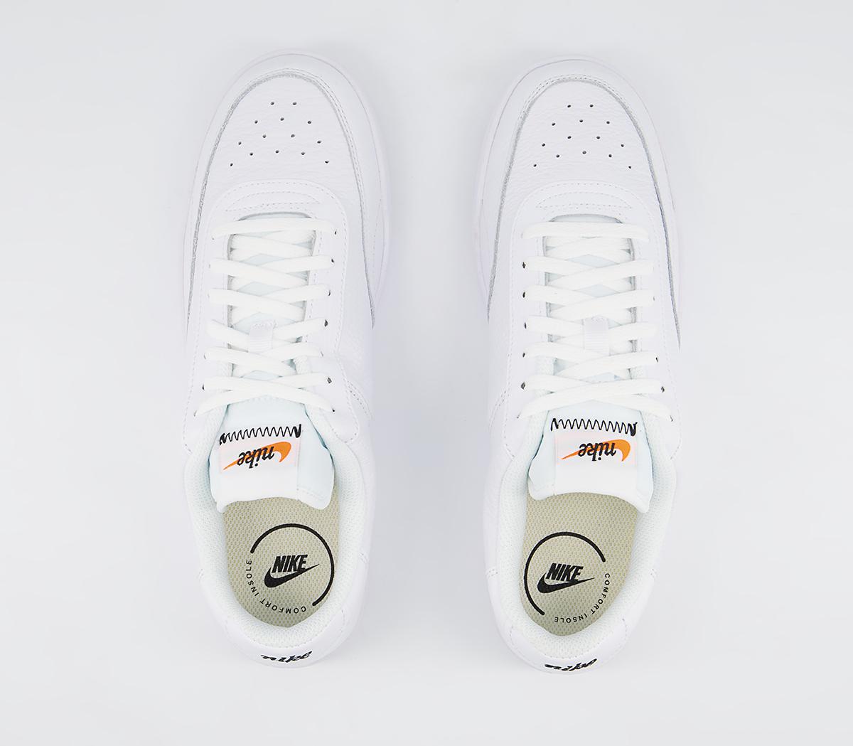 Nike Court Vintage Trainers Nike Court Vintage Trainers White Black Total Orange