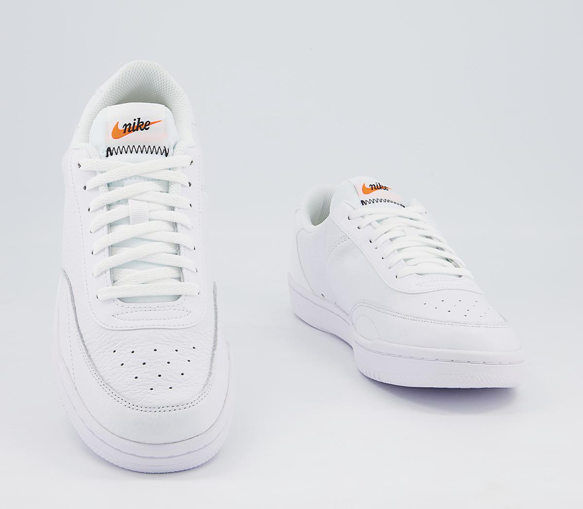 Nike Court Vintage Trainers Nike Court Vintage Trainers White Black Total Orange