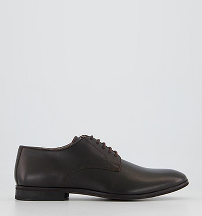 Hudson London Craigavon Derby Shoes Brown Leather