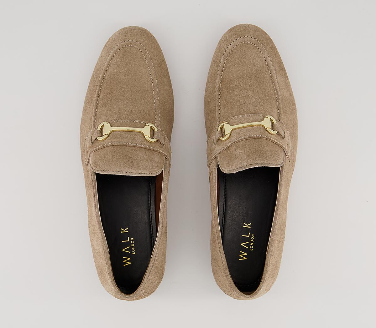 Walk London Terry Trim Loafers Walk London Terry Trim Loafers Flax Suede