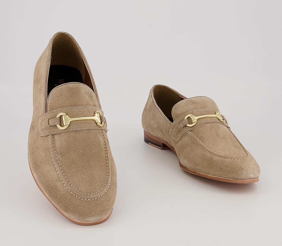 Walk London Terry Trim Loafers Walk London Terry Trim Loafers Flax Suede