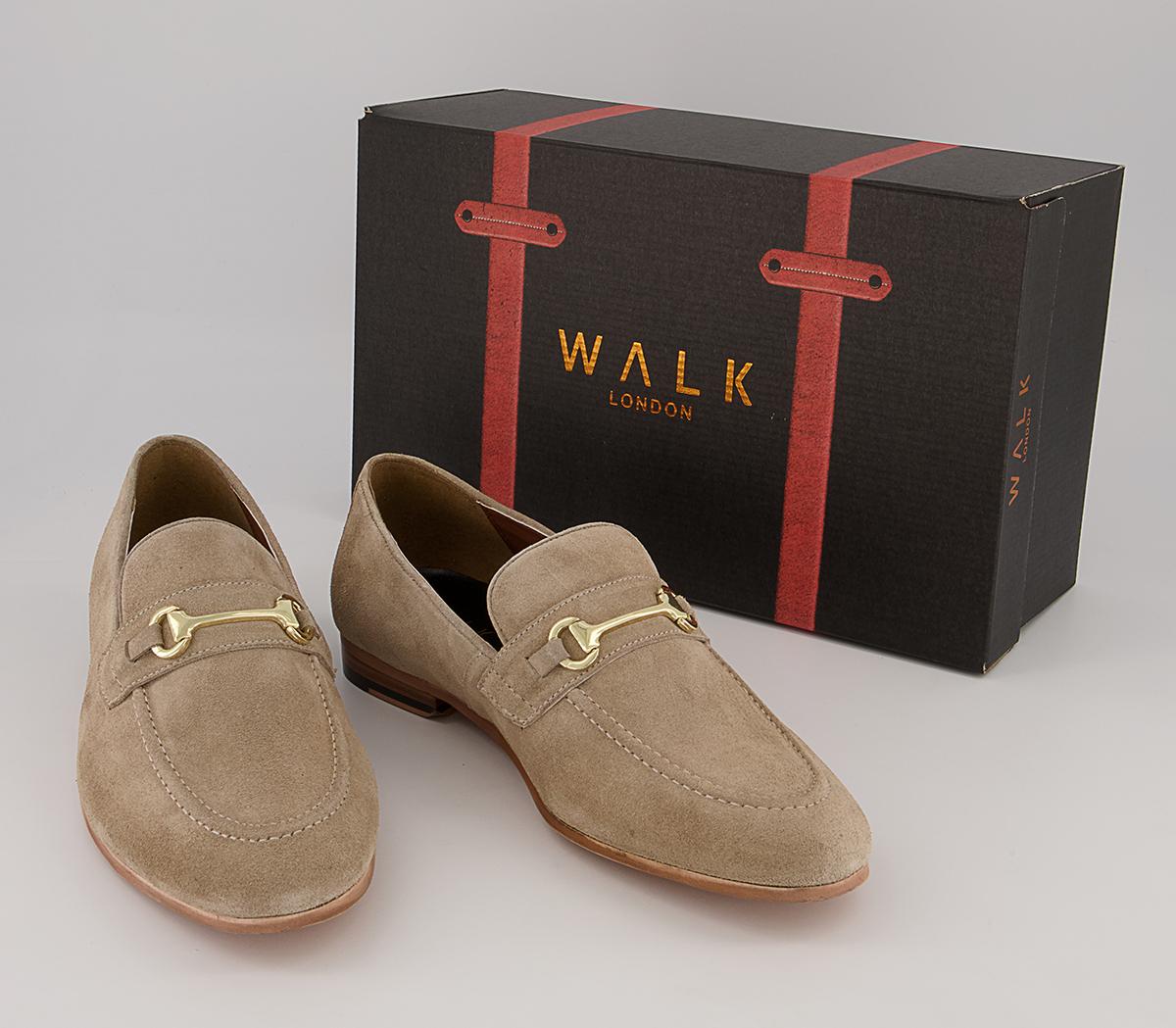 Walk London Terry Trim Loafers Walk London Terry Trim Loafers Flax Suede