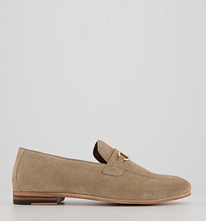 Walk London Terry Trim Loafers Flax Suede