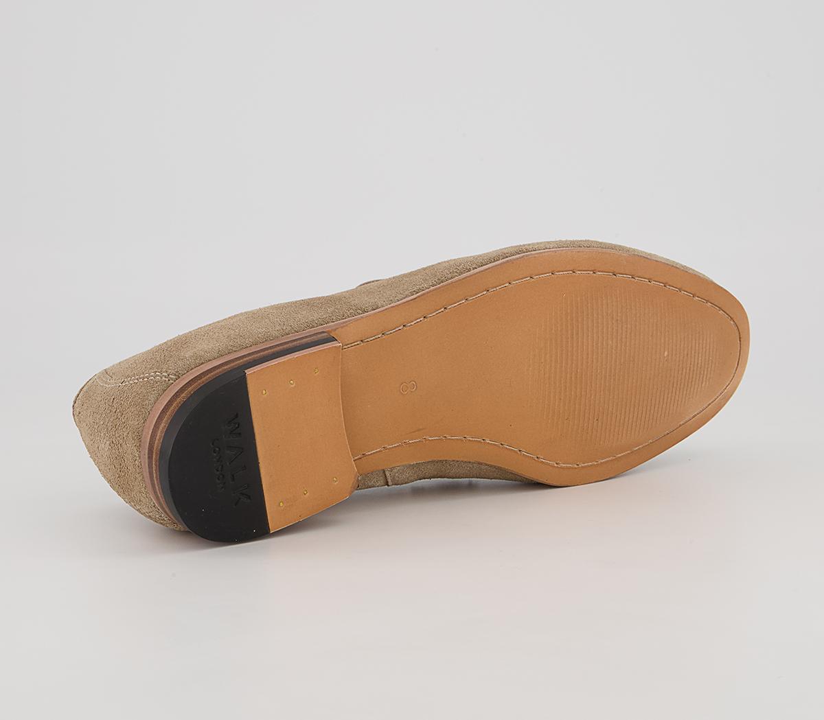 Walk London Terry Trim Loafers Walk London Terry Trim Loafers Flax Suede