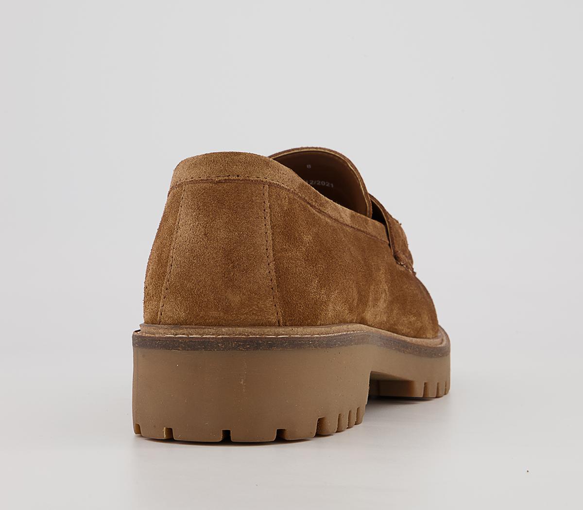 Walk London Sean Trim Loafers Walk London Sean Trim Loafers Carrot Tan Suede