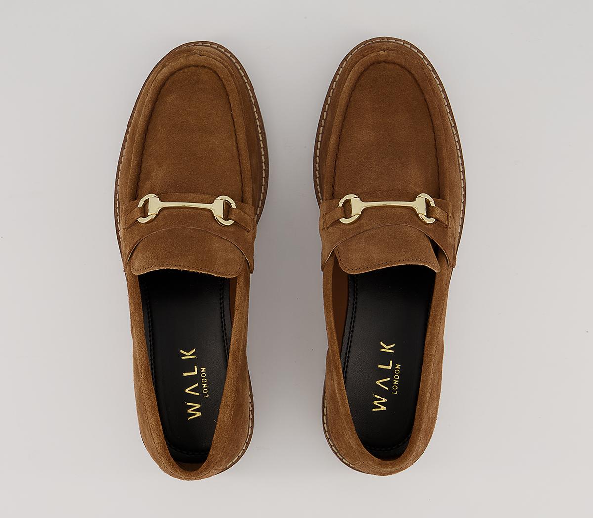 Walk London Sean Trim Loafers Walk London Sean Trim Loafers Carrot Tan Suede