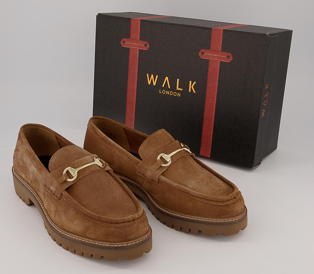 Walk London Sean Trim Loafers Walk London Sean Trim Loafers Carrot Tan Suede