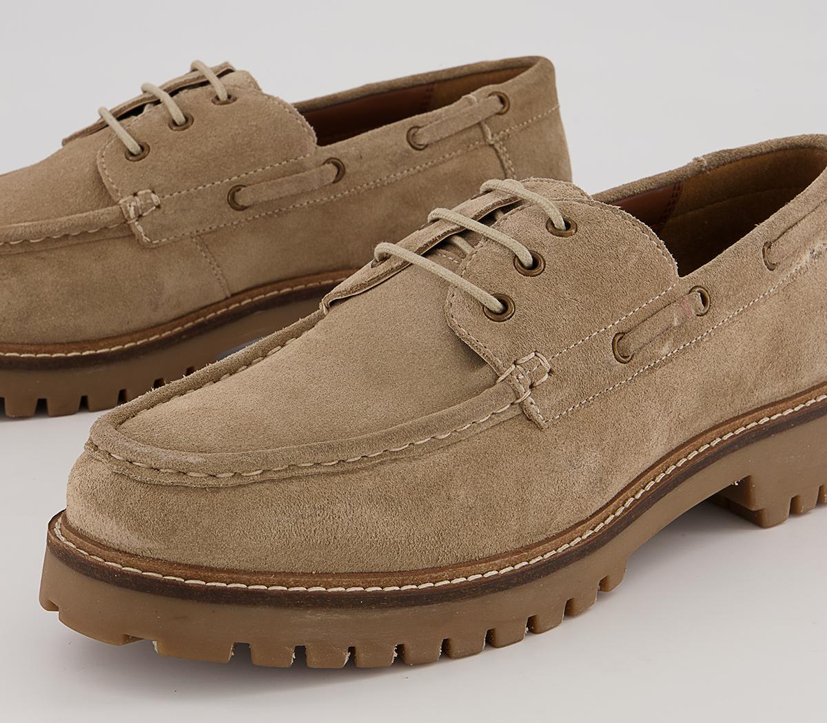 Walk London Sean Boat Shoes Walk London Sean Boat Shoes Flax Suede