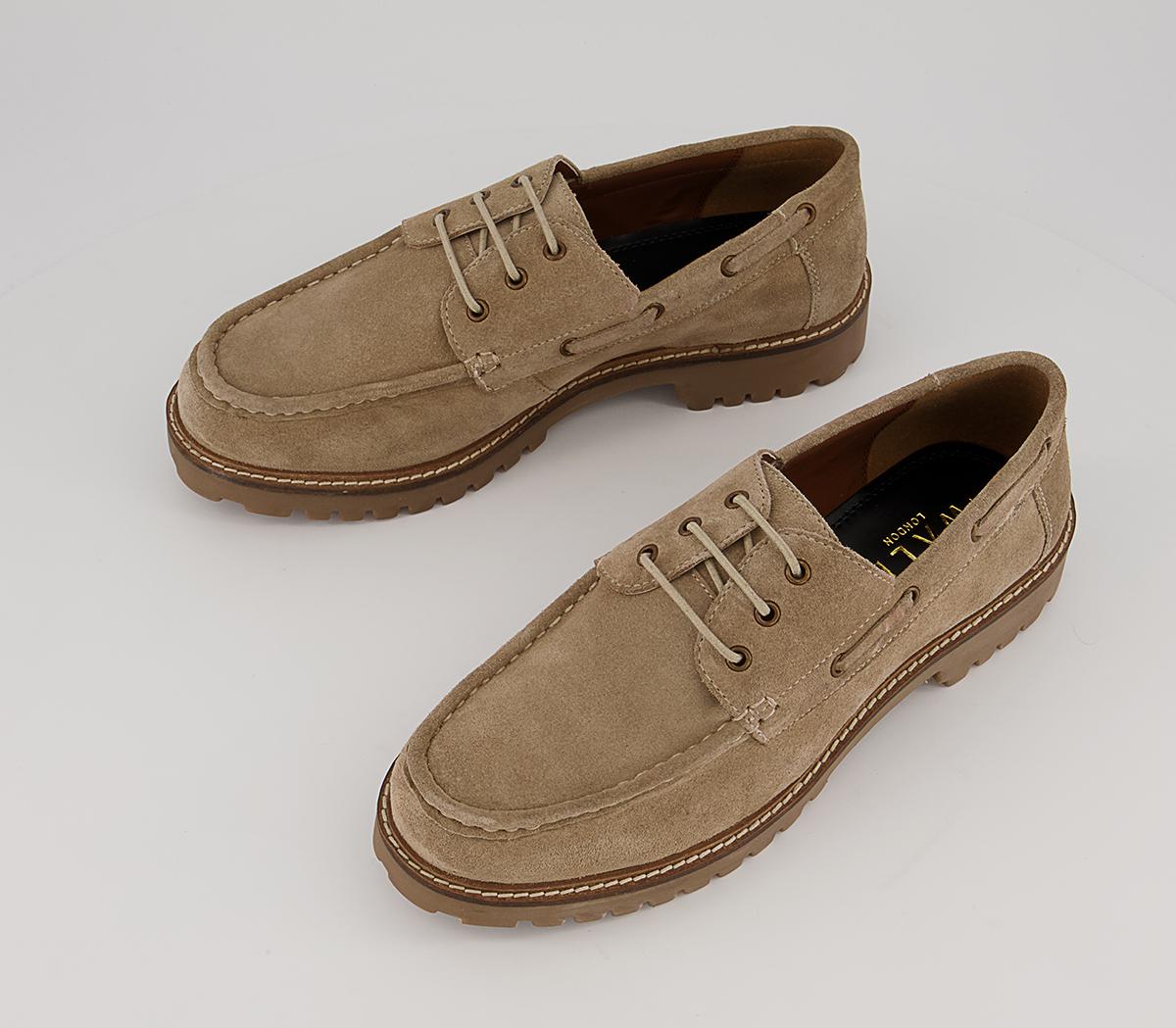 Walk London Sean Boat Shoes Walk London Sean Boat Shoes Flax Suede