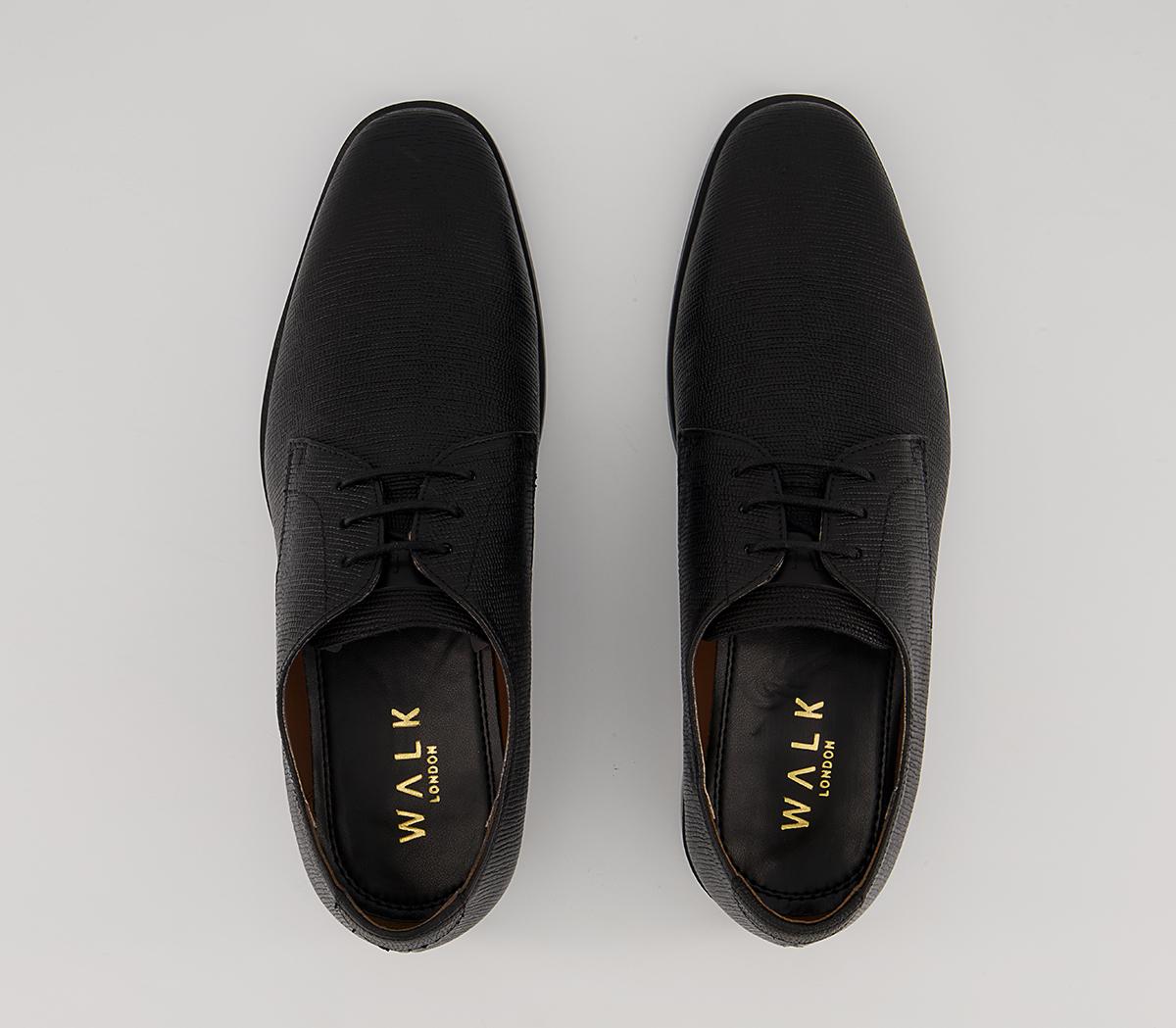 Walk London Florence Etched Derby Shoes Walk London Florence Etched Derby Shoes Black