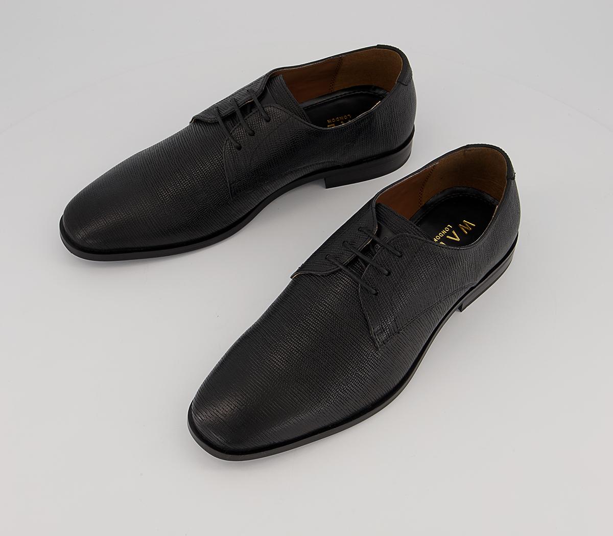 Walk London Florence Etched Derby Shoes Walk London Florence Etched Derby Shoes Black