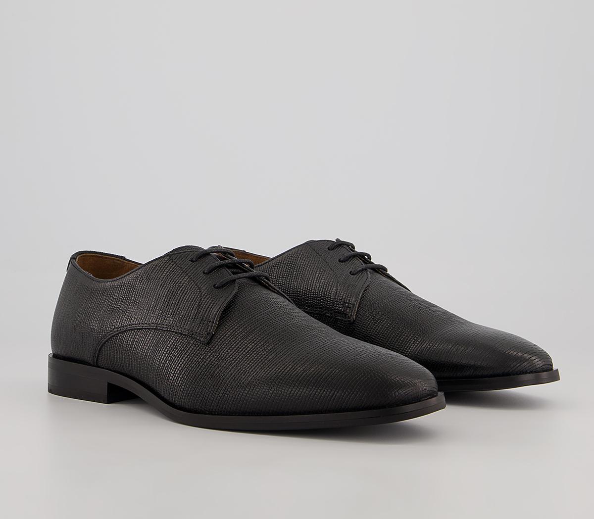 Walk London Florence Etched Derby Shoes Walk London Florence Etched Derby Shoes Black