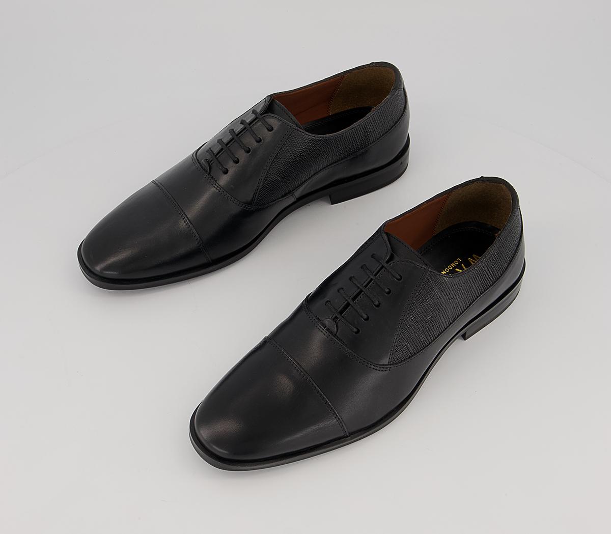 Walk London Florence Oxford Toe cap Shoes Walk London Florence Oxford Toe cap Shoes Black