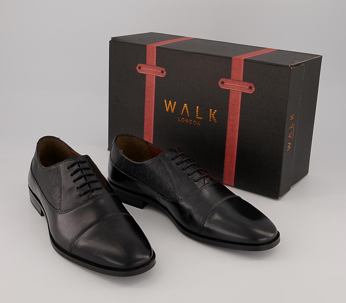 Walk London Florence Oxford Toe cap Shoes Walk London Florence Oxford Toe cap Shoes Black