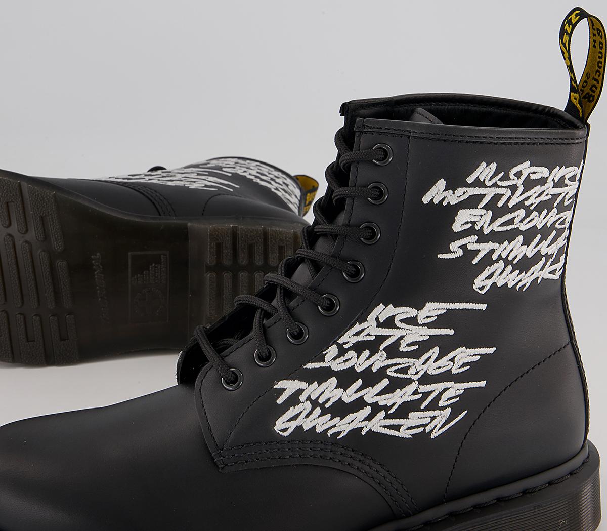 Dr. Martens 1460 Emb Futura Boots Dr. Martens 1460 Emb Futura Boots Black Nappa Leather