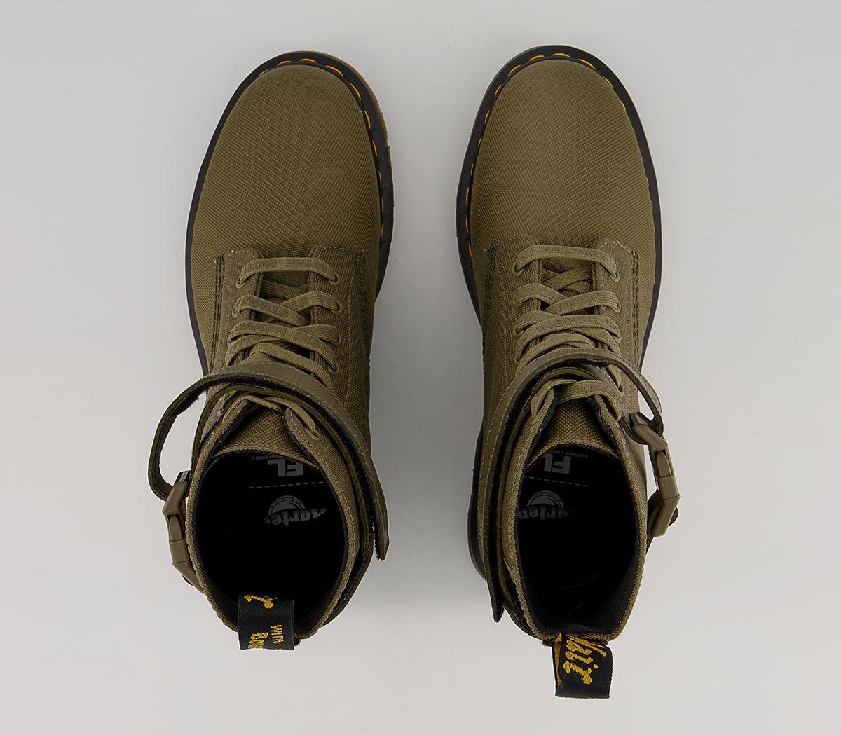 Dr. Martens 1460 Futura Boots Dr. Martens 1460 Futura Boots Olive Etr 5050 Woven Fabric