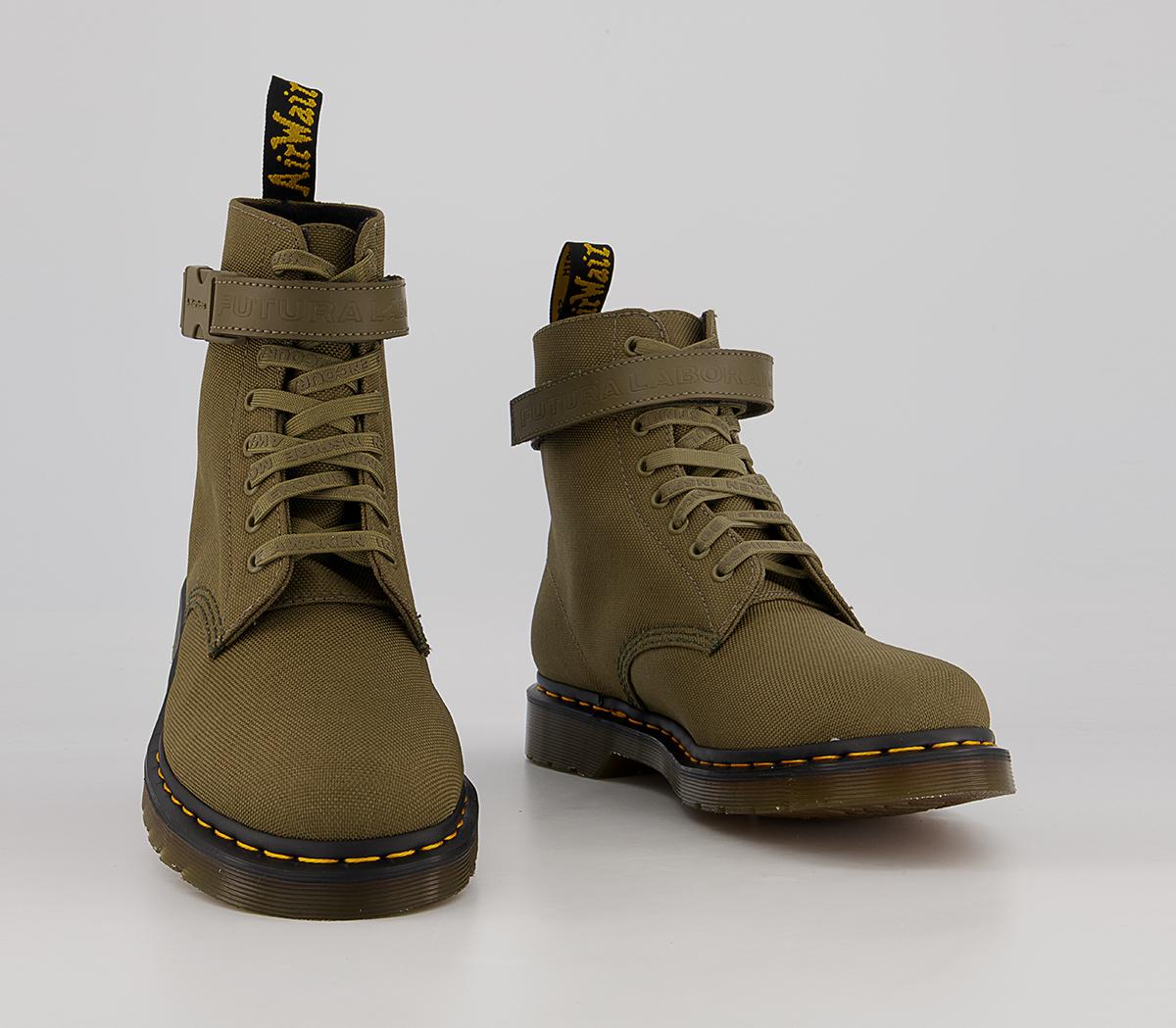 Dr. Martens 1460 Futura Boots Dr. Martens 1460 Futura Boots Olive Etr 5050 Woven Fabric