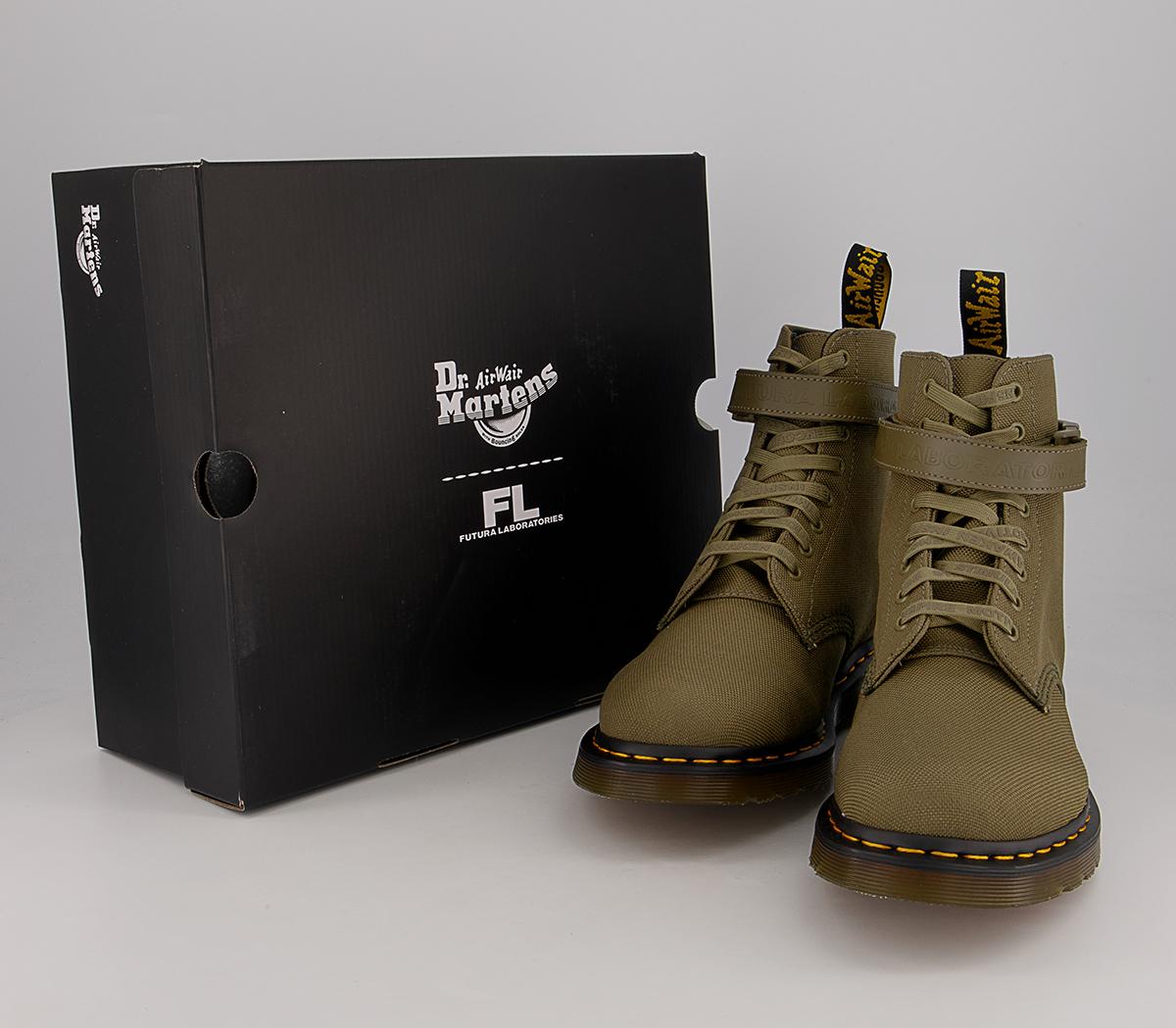 Dr. Martens 1460 Futura Boots Dr. Martens 1460 Futura Boots Olive Etr 5050 Woven Fabric