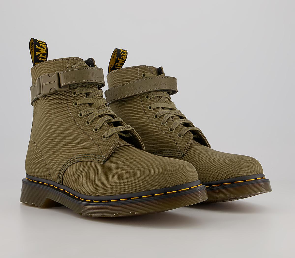 Dr. Martens 1460 Futura Boots Dr. Martens 1460 Futura Boots Olive Etr 5050 Woven Fabric