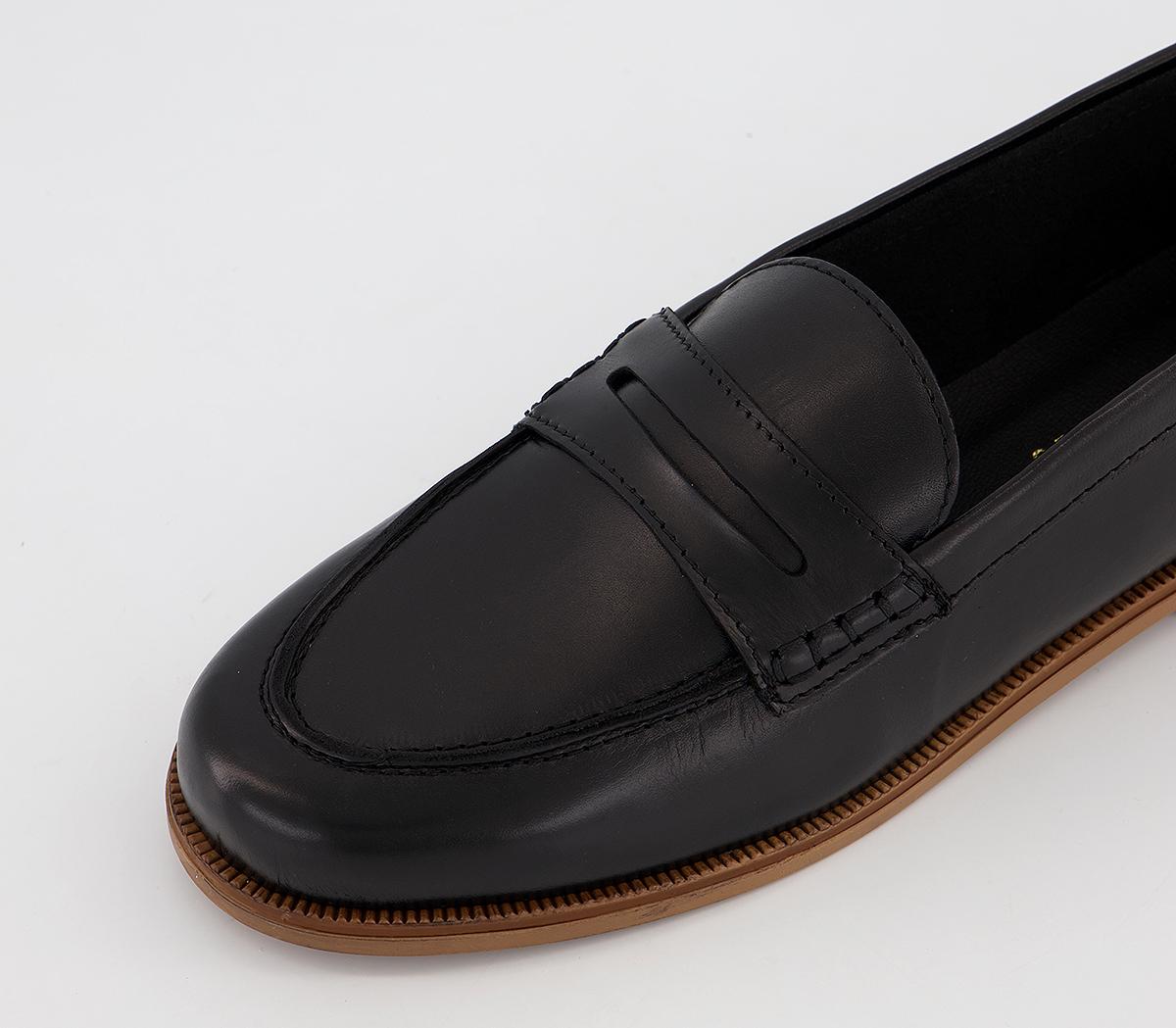 OFFICE Flavia Plain Loafers Black Leather Women’s Loafers