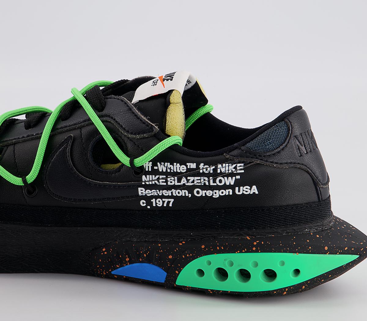 Nike Blazer Low x Off-White Black Black Electro Green - Nike Blazer