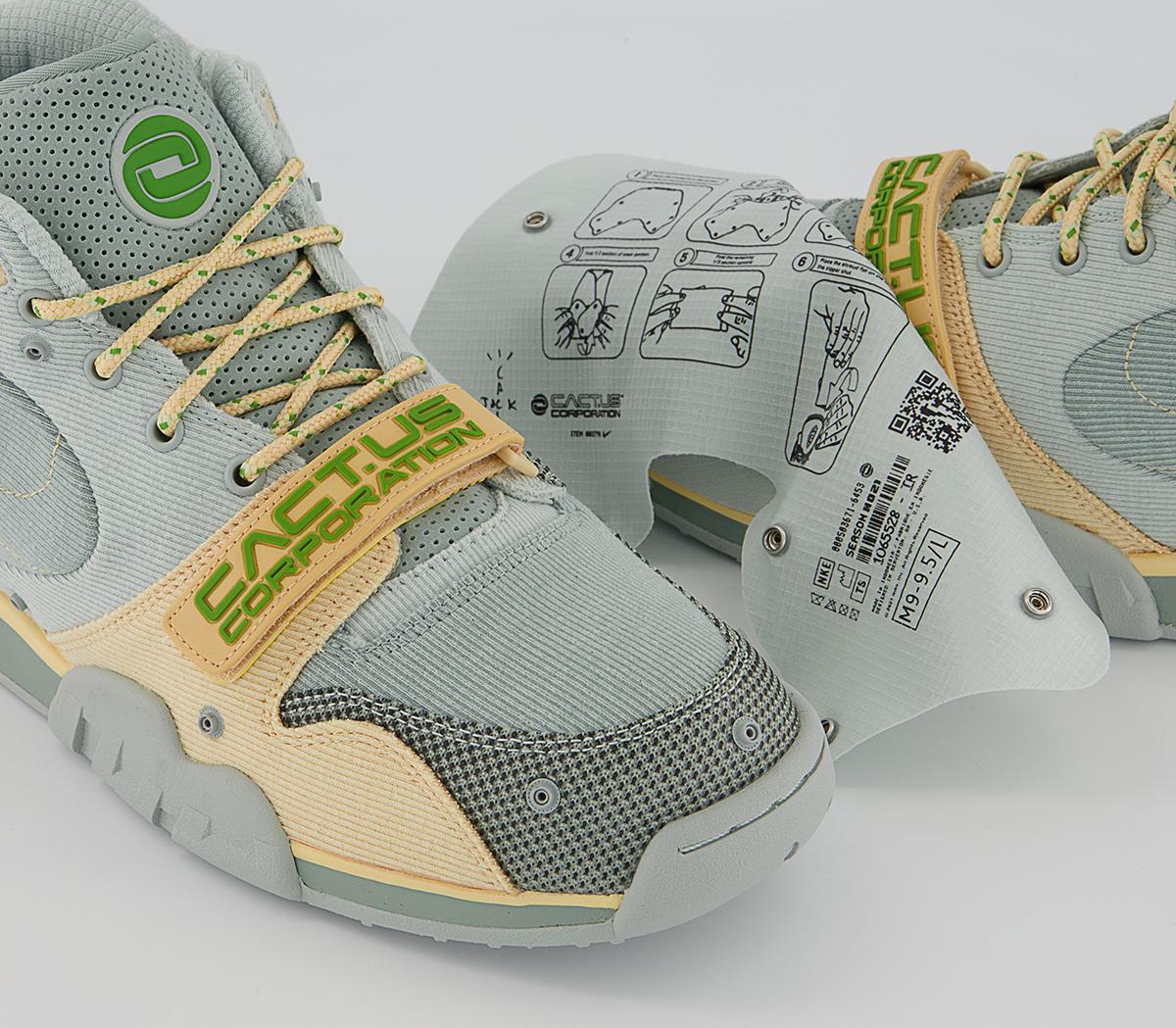 NikeAir Trainer 1 Cactus Jack TrainersGrey Haze Olive Aura Canvas Dusty Sage