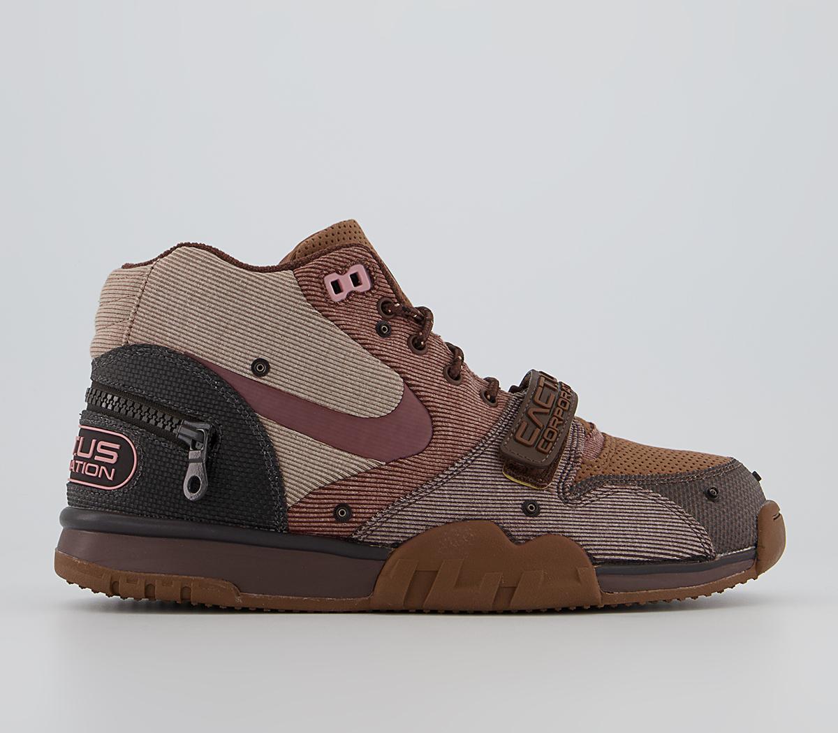 Nike Air Trainer 1 Cactus Jack Trainers Light Chocolate Rust Pink ...