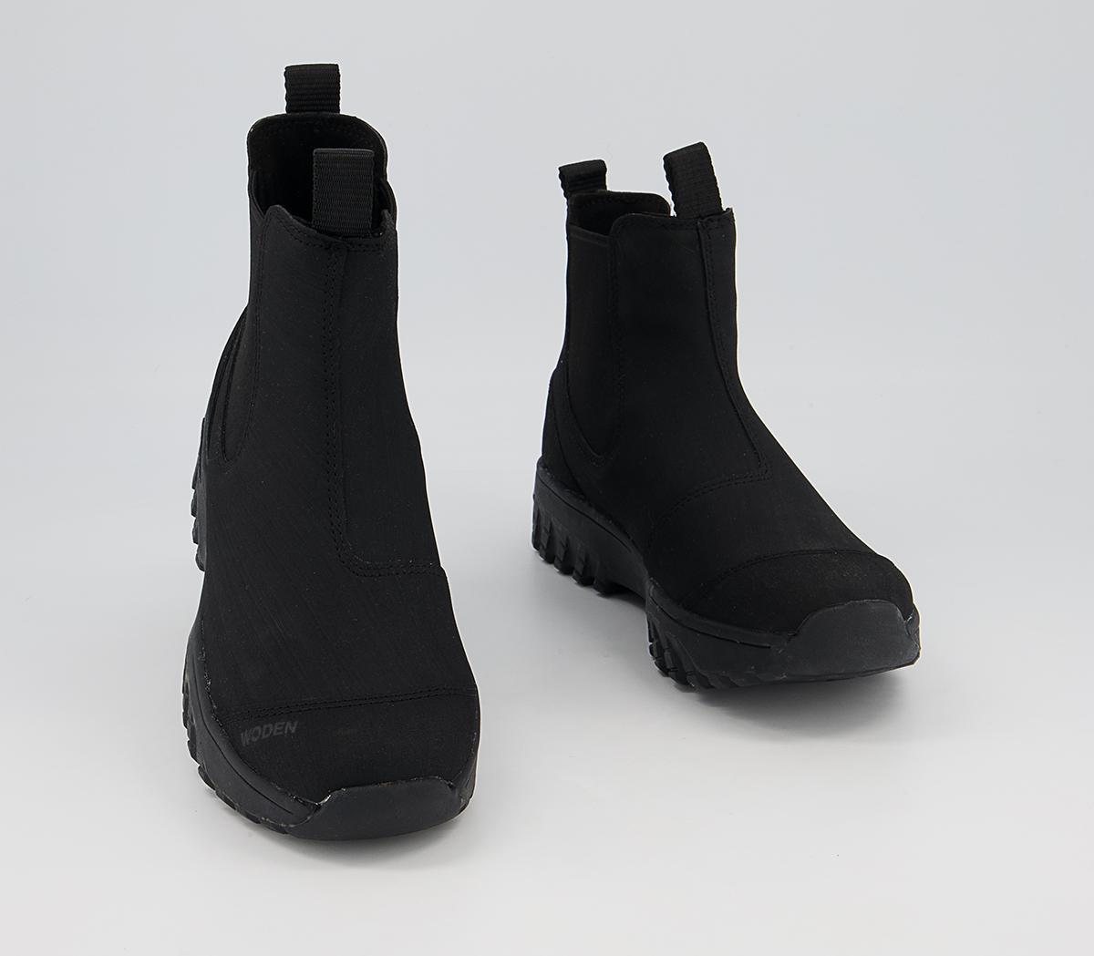 Woden Magda Rubber Track Chelsea Boots Woden Magda Rubber Track Chelsea Boots Black