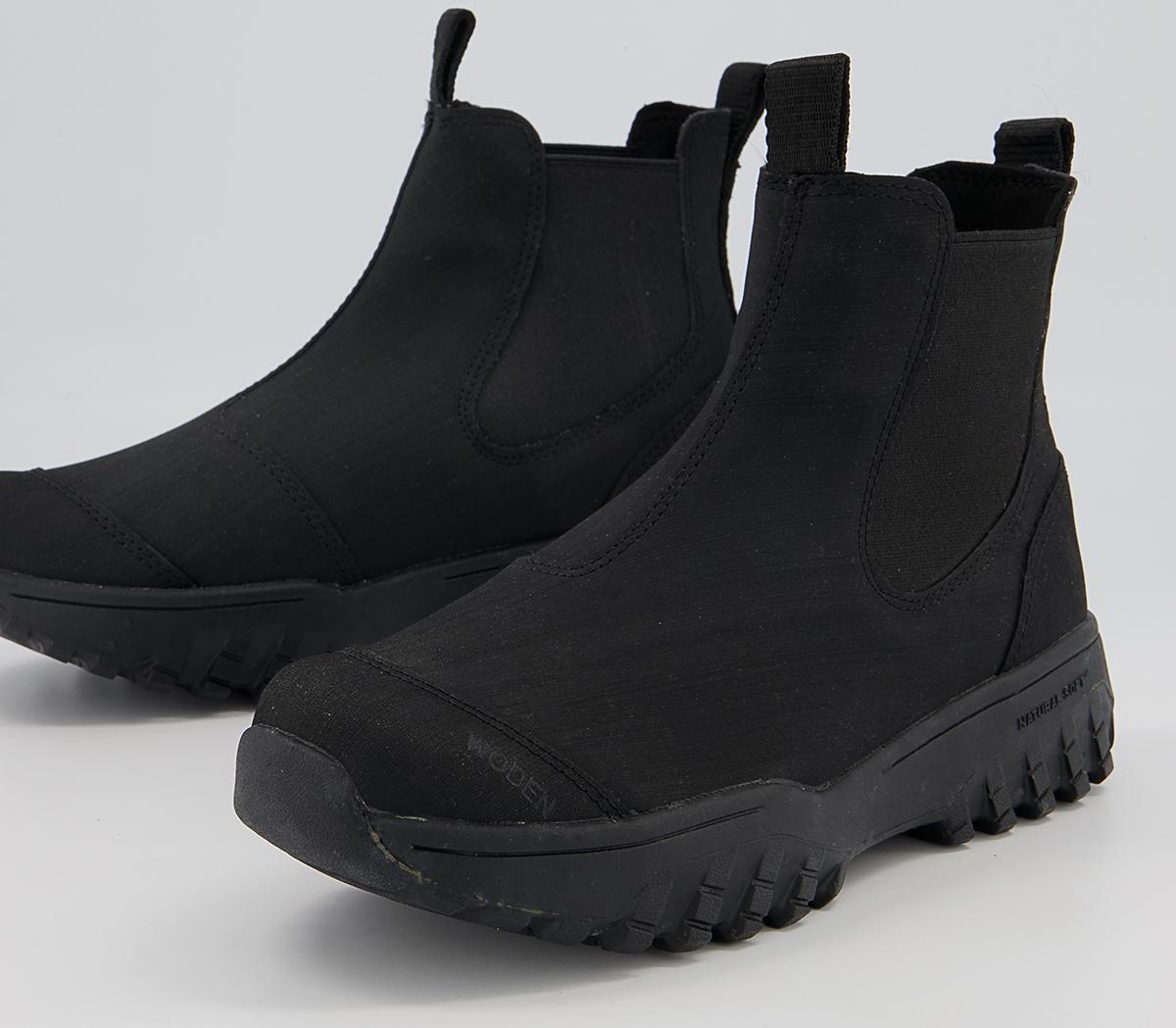 Woden Magda Rubber Track Chelsea Boots Woden Magda Rubber Track Chelsea Boots Black