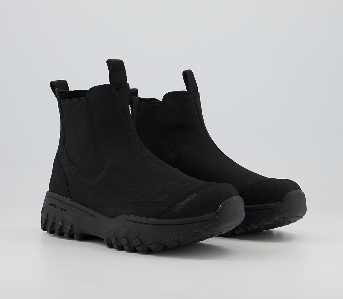Woden Magda Rubber Track Chelsea Boots Woden Magda Rubber Track Chelsea Boots Black