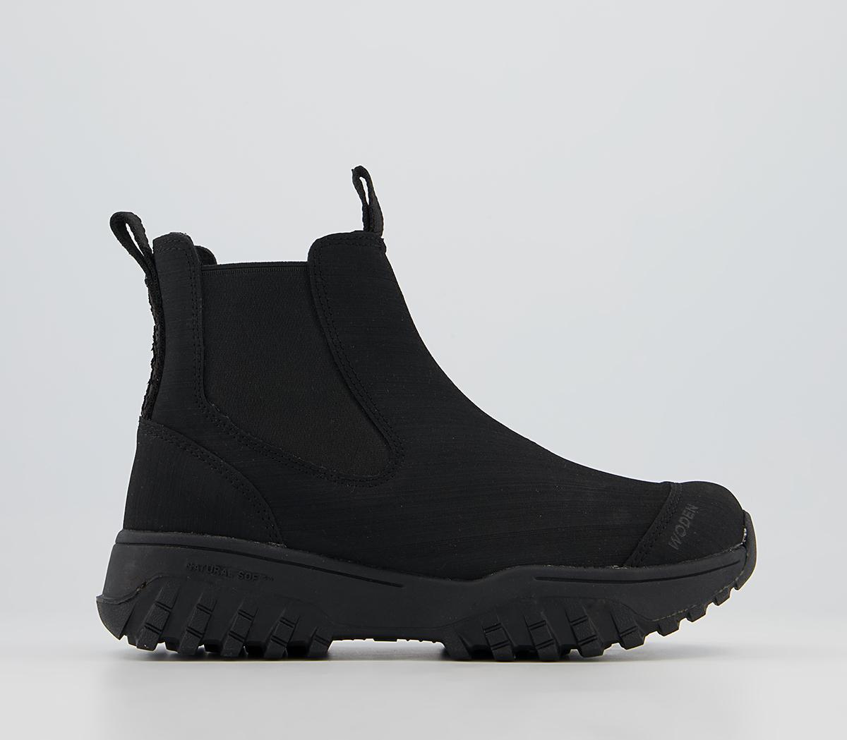 Woden Magda Rubber Track Chelsea Boots Woden Magda Rubber Track Chelsea Boots Black
