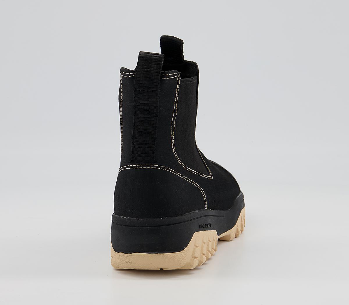 Woden Magda Rubber Track Chelsea Boots Woden Magda Rubber Track Chelsea Boots Black Contrast