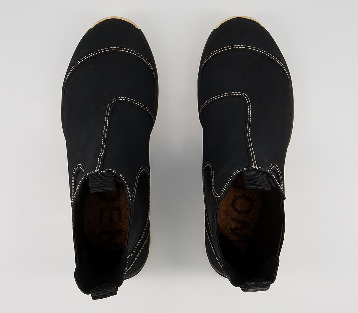 Woden Magda Rubber Track Chelsea Boots Woden Magda Rubber Track Chelsea Boots Black Contrast