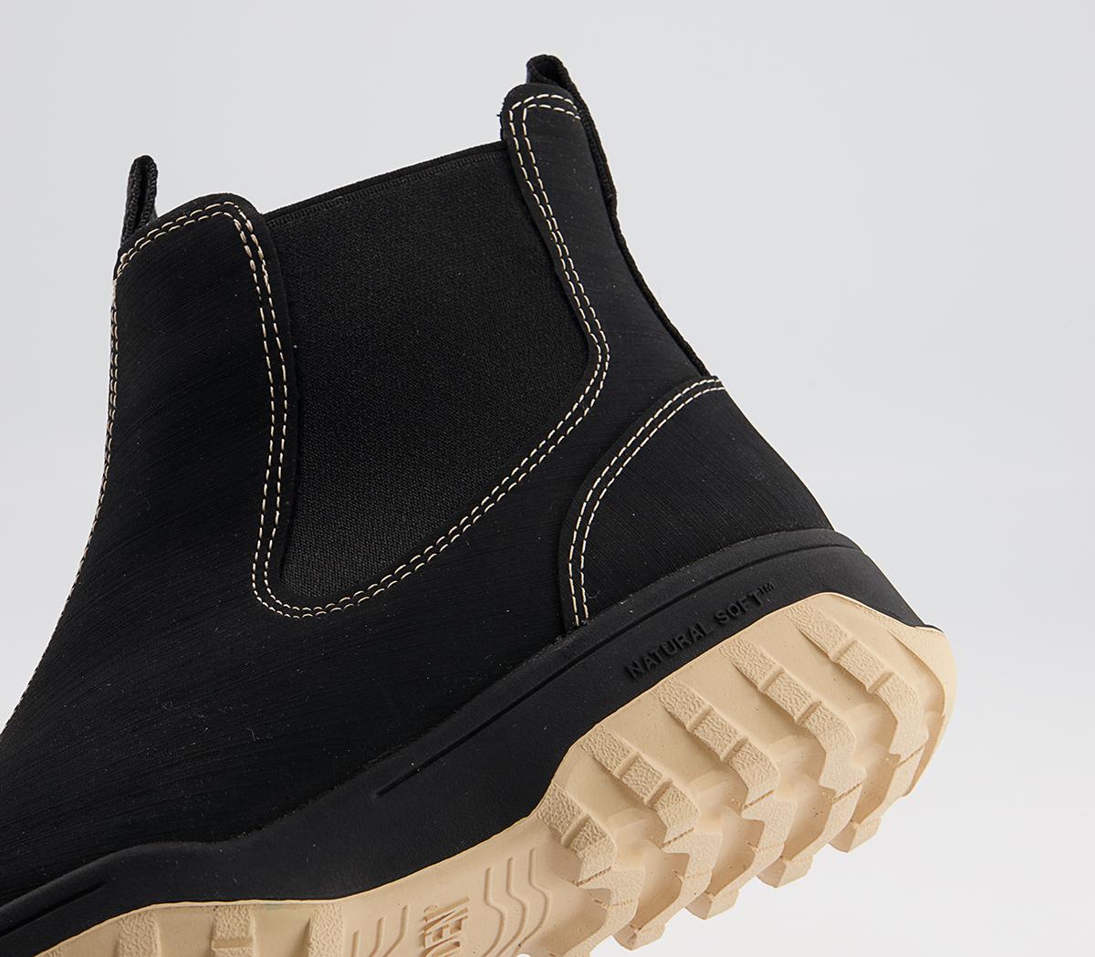 Woden Magda Rubber Track Chelsea Boots Woden Magda Rubber Track Chelsea Boots Black Contrast