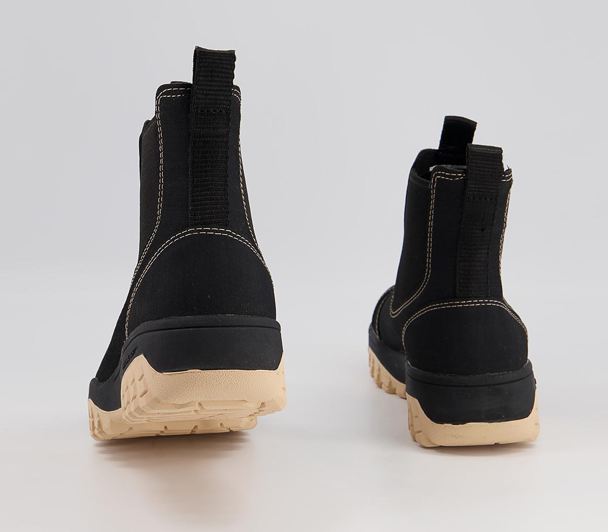 Woden Magda Rubber Track Chelsea Boots Woden Magda Rubber Track Chelsea Boots Black Contrast