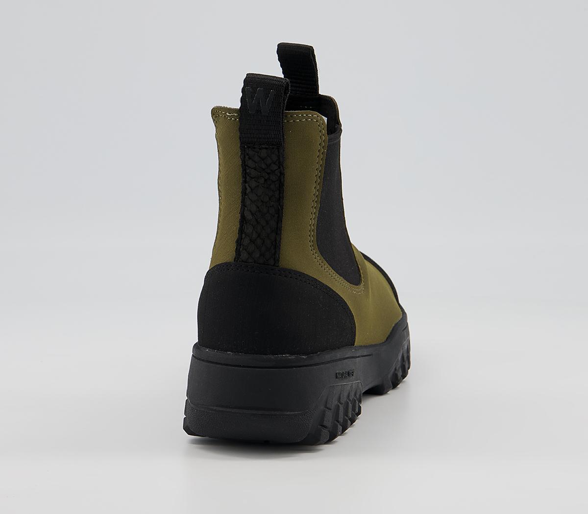 Woden Magda Rubber Track Chelsea Boots Woden Magda Rubber Track Chelsea Boots Khaki