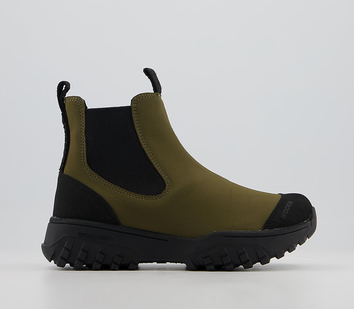 Woden Magda Rubber Track Chelsea Boots Woden Magda Rubber Track Chelsea Boots Khaki