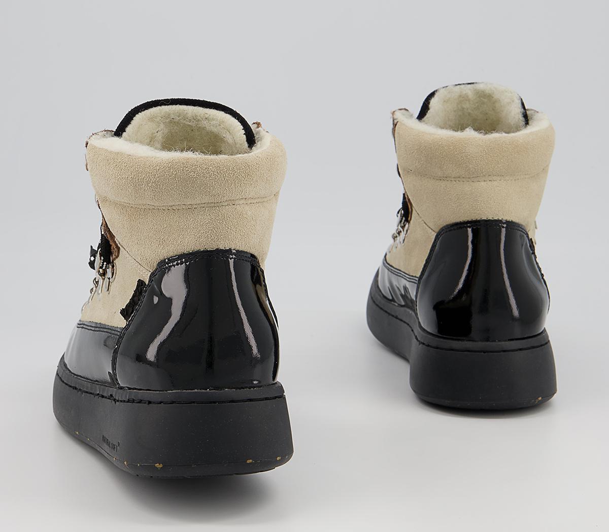 Woden Iris Hiker Boots Woden Iris Hiker Boots Cream Leopard
