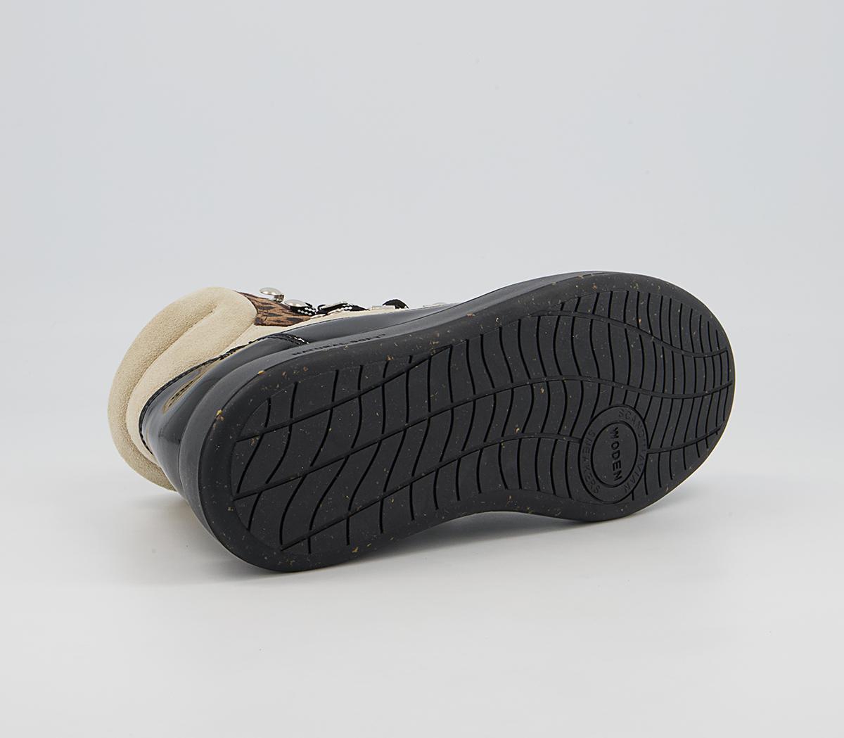 Woden Iris Hiker Boots Woden Iris Hiker Boots Cream Leopard