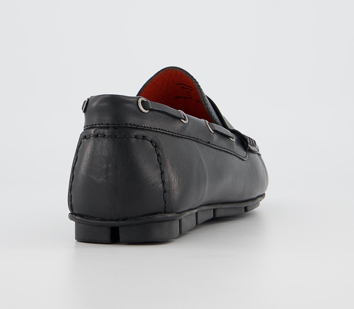 Office Caterham Leather Saddle Driving Shoes Office Caterham Leather Saddle Driving Shoes Black Leather