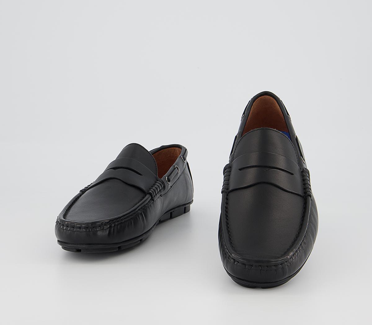 Office Caterham Leather Saddle Driving Shoes Office Caterham Leather Saddle Driving Shoes Black Leather