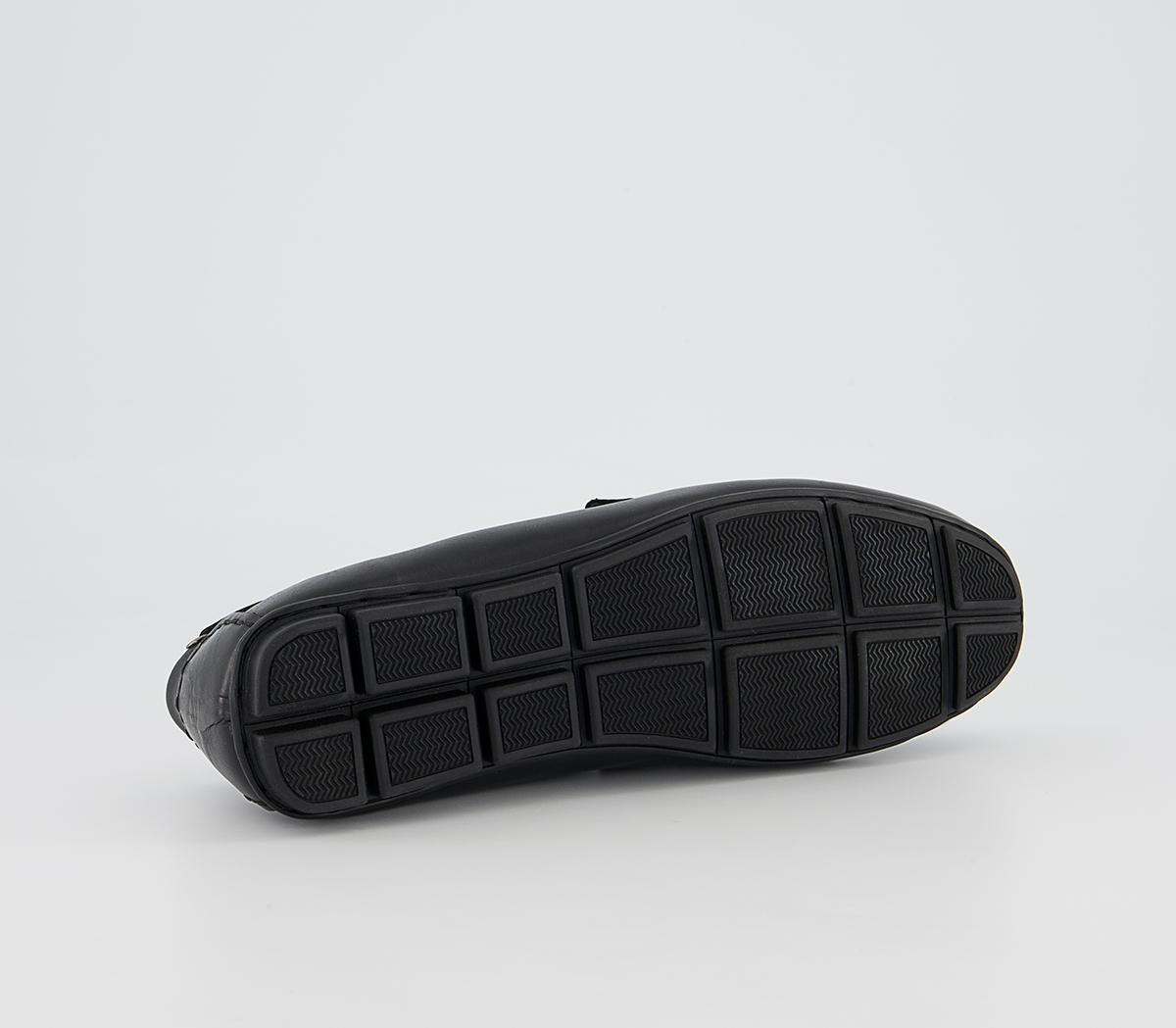 Office Caterham Leather Saddle Driving Shoes Office Caterham Leather Saddle Driving Shoes Black Leather