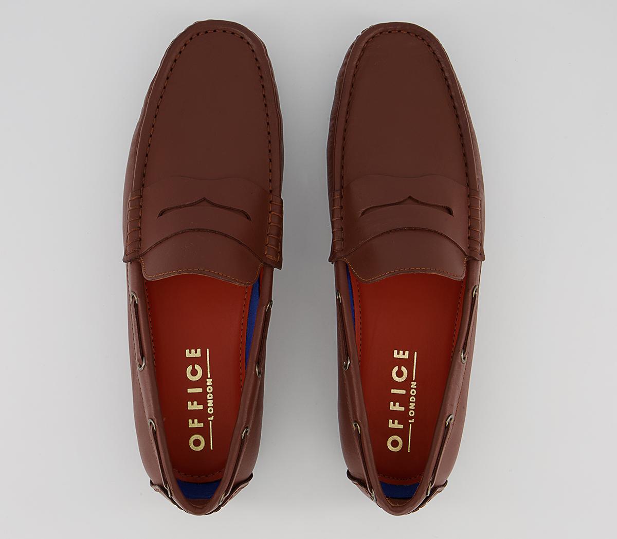 Office Caterham Leather Saddle Driving Shoes Office Caterham Leather Saddle Driving Shoes Tan Leather