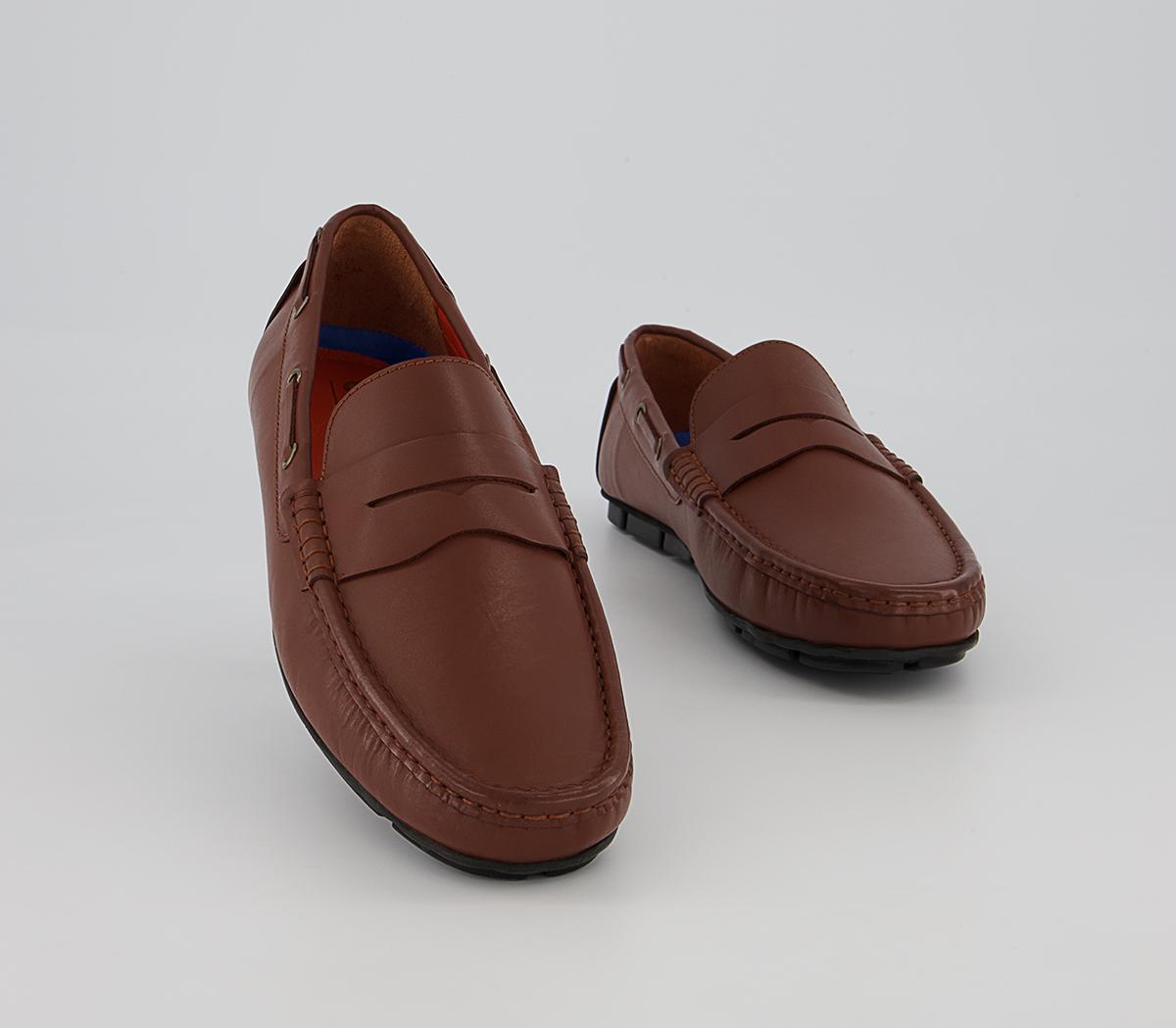 Office Caterham Leather Saddle Driving Shoes Office Caterham Leather Saddle Driving Shoes Tan Leather