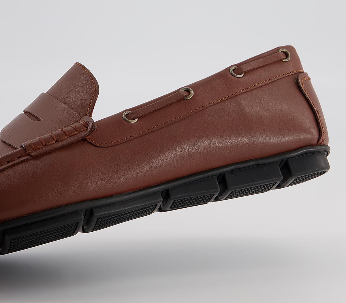 Office Caterham Leather Saddle Driving Shoes Office Caterham Leather Saddle Driving Shoes Tan Leather