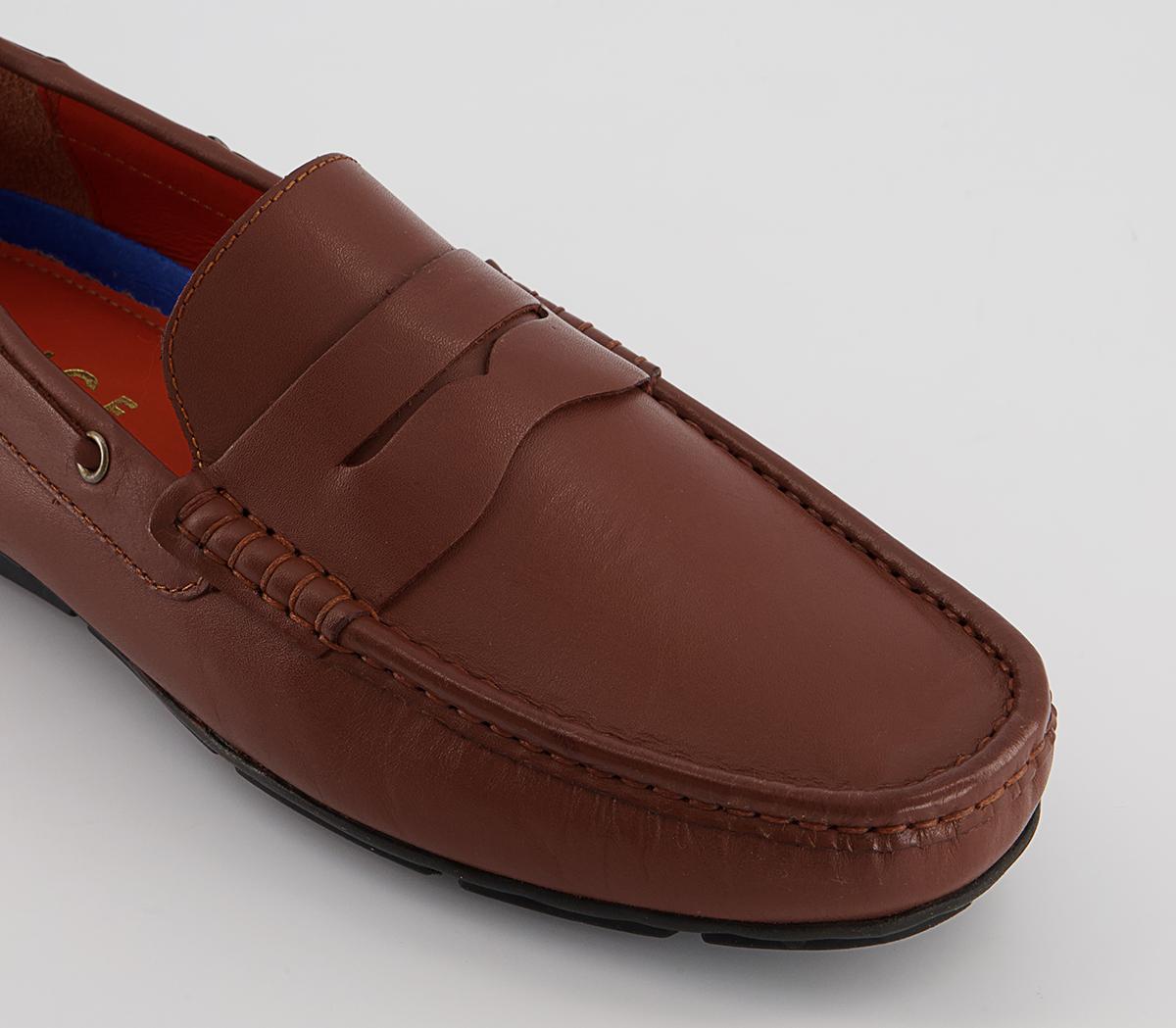 Office Caterham Leather Saddle Driving Shoes Office Caterham Leather Saddle Driving Shoes Tan Leather