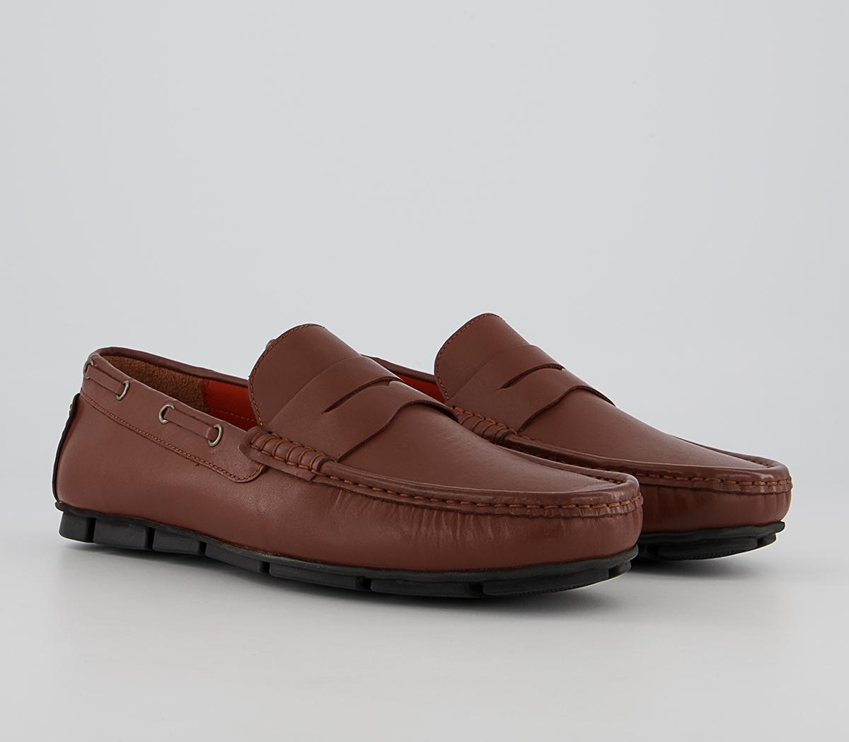Office Caterham Leather Saddle Driving Shoes Office Caterham Leather Saddle Driving Shoes Tan Leather