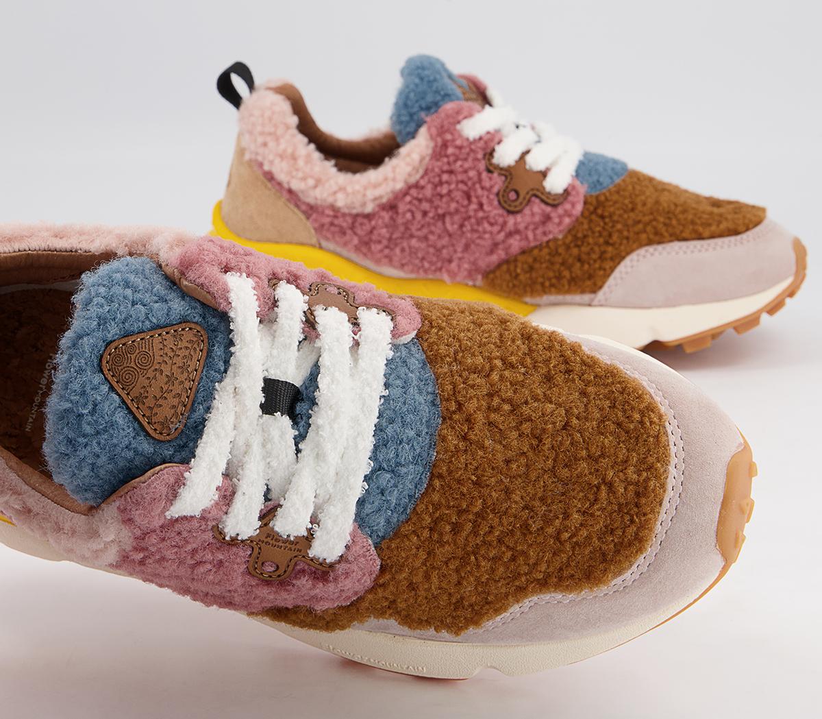 Flower MountainPampas Woman Teddy TrainersVelour Pink