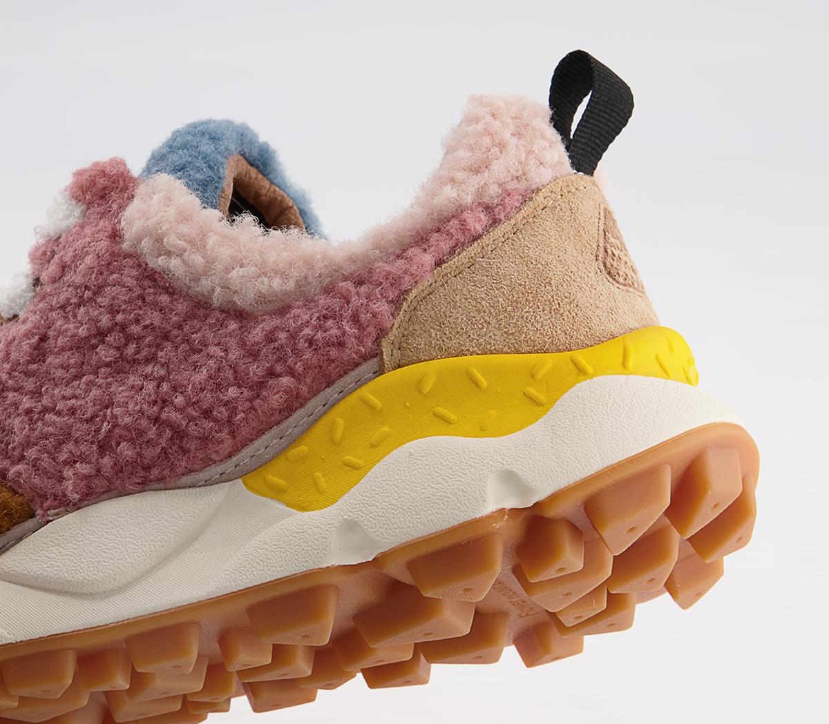 Flower MountainPampas Woman Teddy TrainersVelour Pink